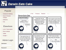 Tablet Screenshot of darwineatscake.com